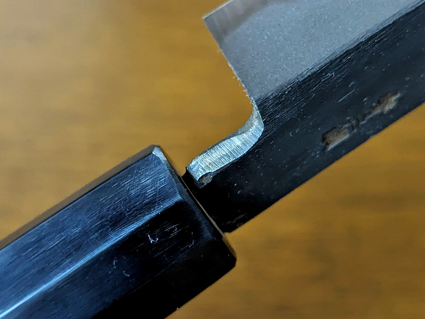 Enami Hamono Blue Steel #2 Kurouchi Santoku 160mm Magnolia Handle