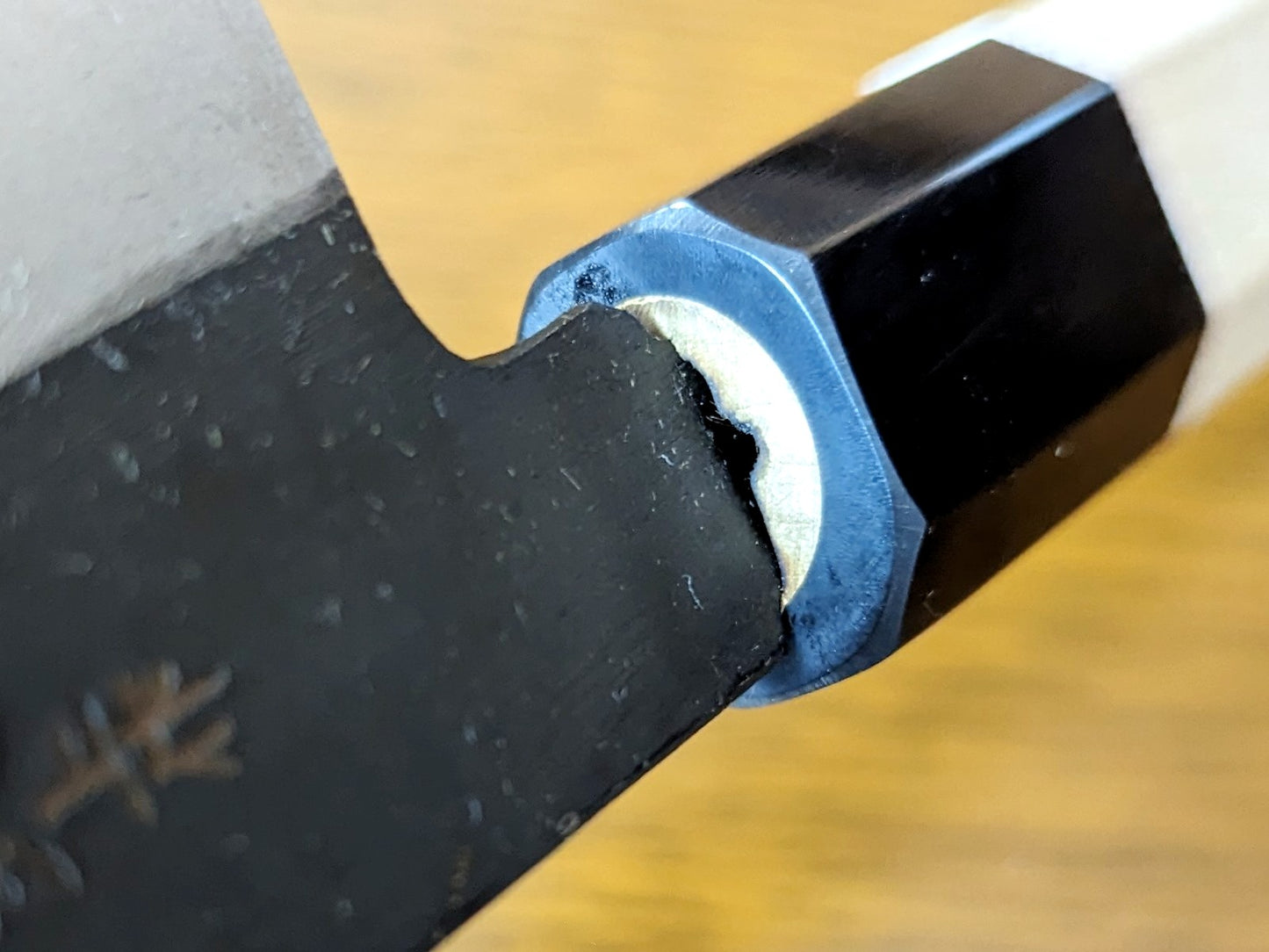 Enami Hamono Blue Steel #2 Kurouchi Santoku 160mm Magnolia Handle