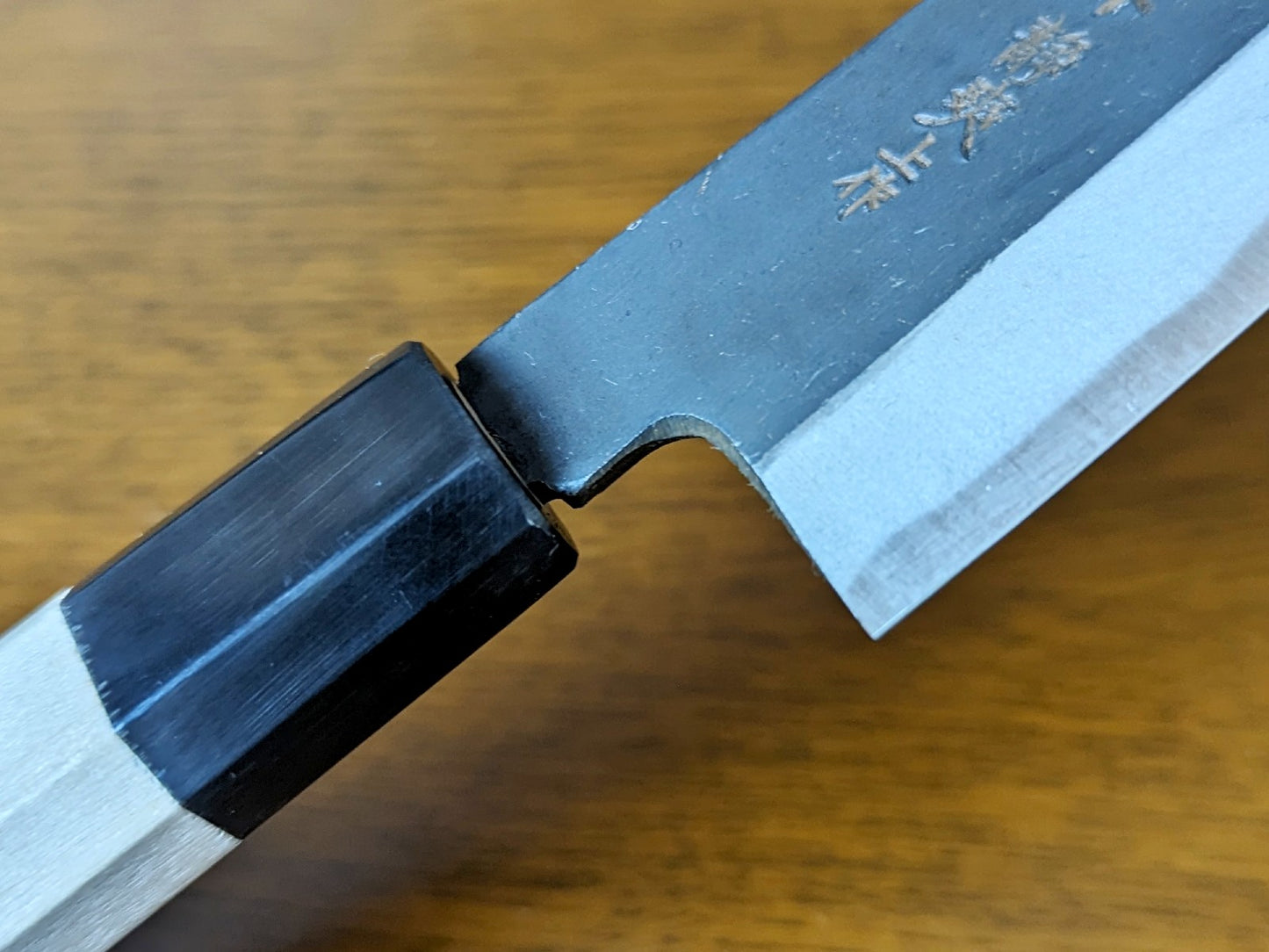 Enami Hamono Blue Steel #2 Kurouchi Santoku 160mm Magnolia Handle