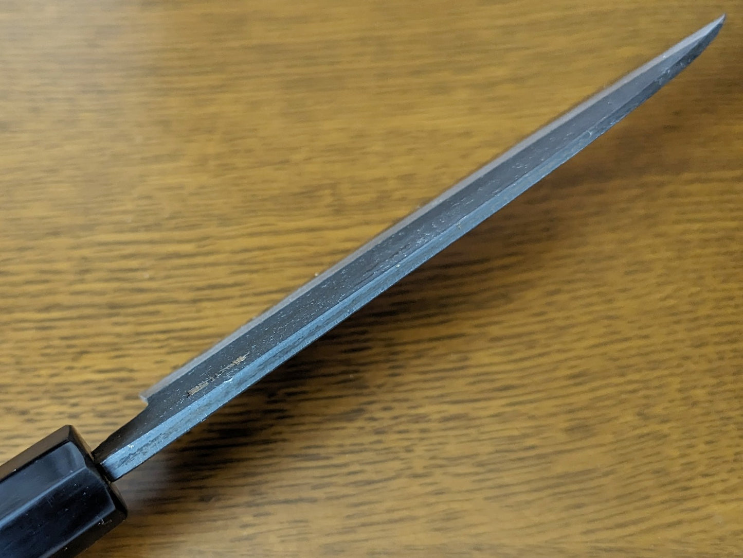 Enami Hamono Blue Steel #2 Kurouchi Santoku 160mm Magnolia Handle