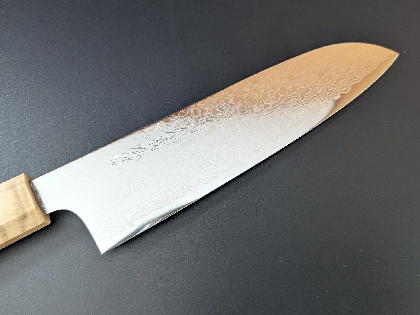 Yoshihiro ZA18 Damascus Santoku 180mm Premium Wood Sheath