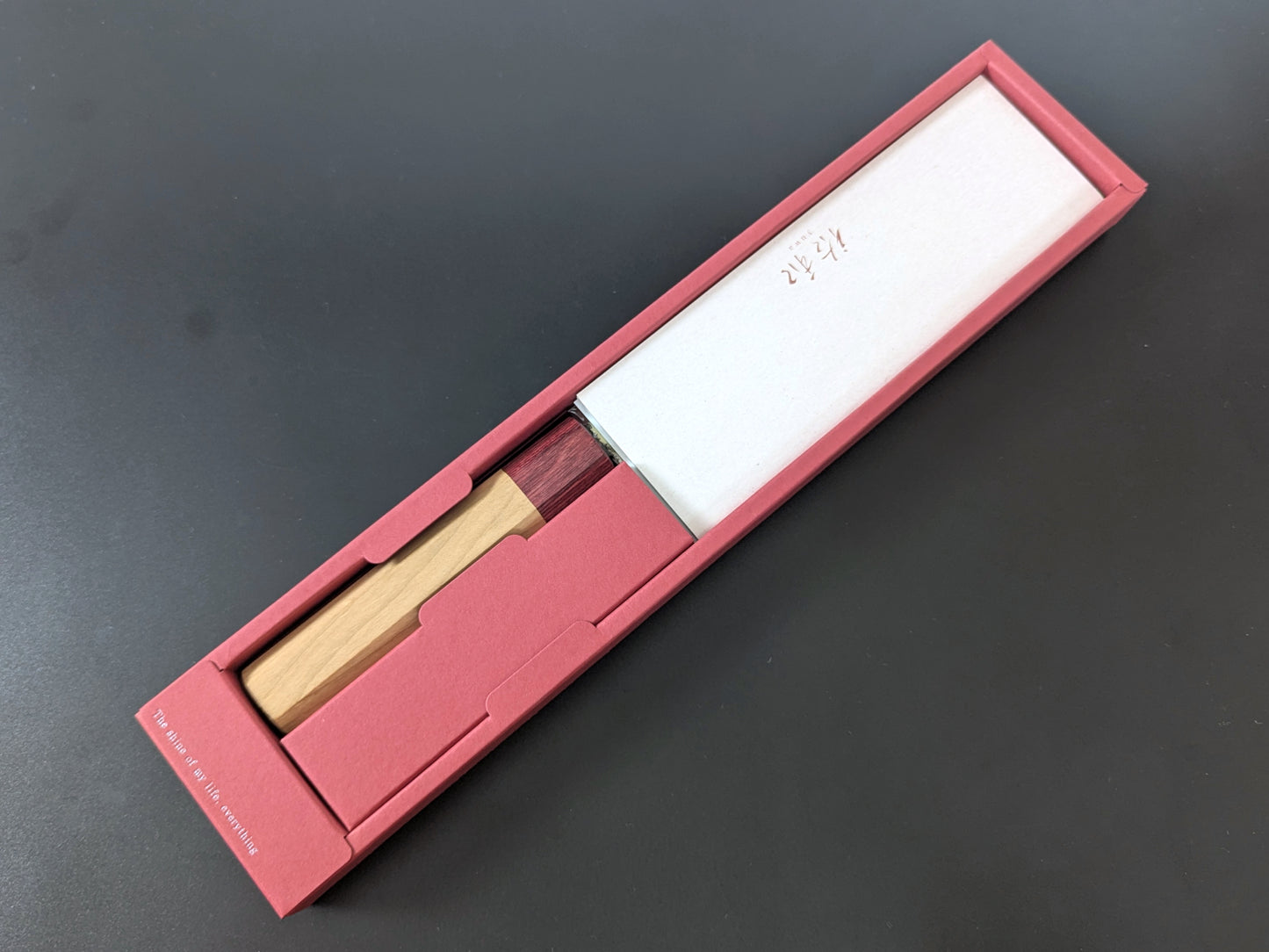Yuuwa Aogami #2 Kurouchi Santoku 165mm (6.49in) Cherry Handle