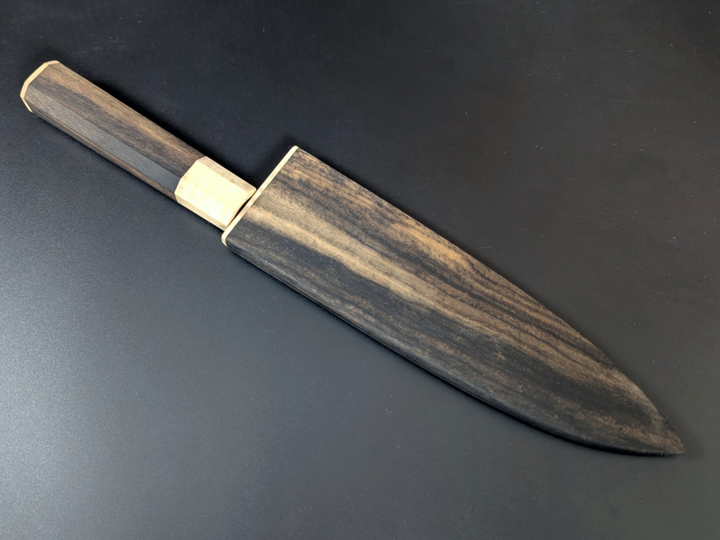 Yoshihiro ZA18 Damascus Santoku 180mm Premium Wood Sheath
