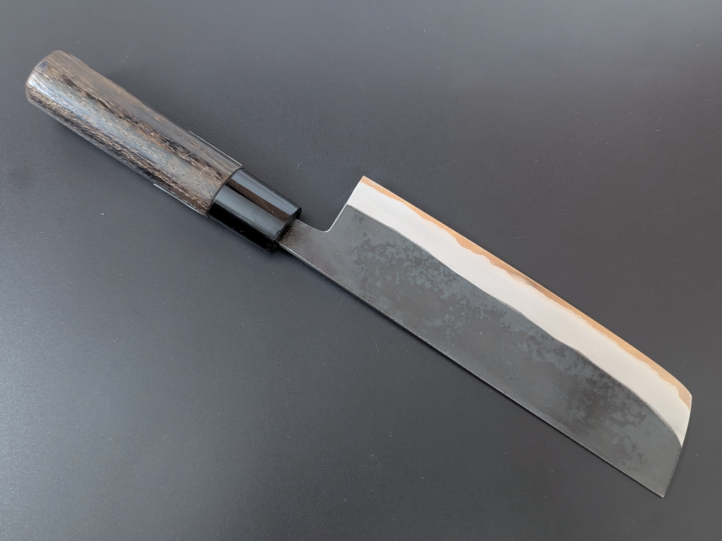 Sadamasa Stainless Clad Aogami #2 Kurouchi Nakiri 165mm