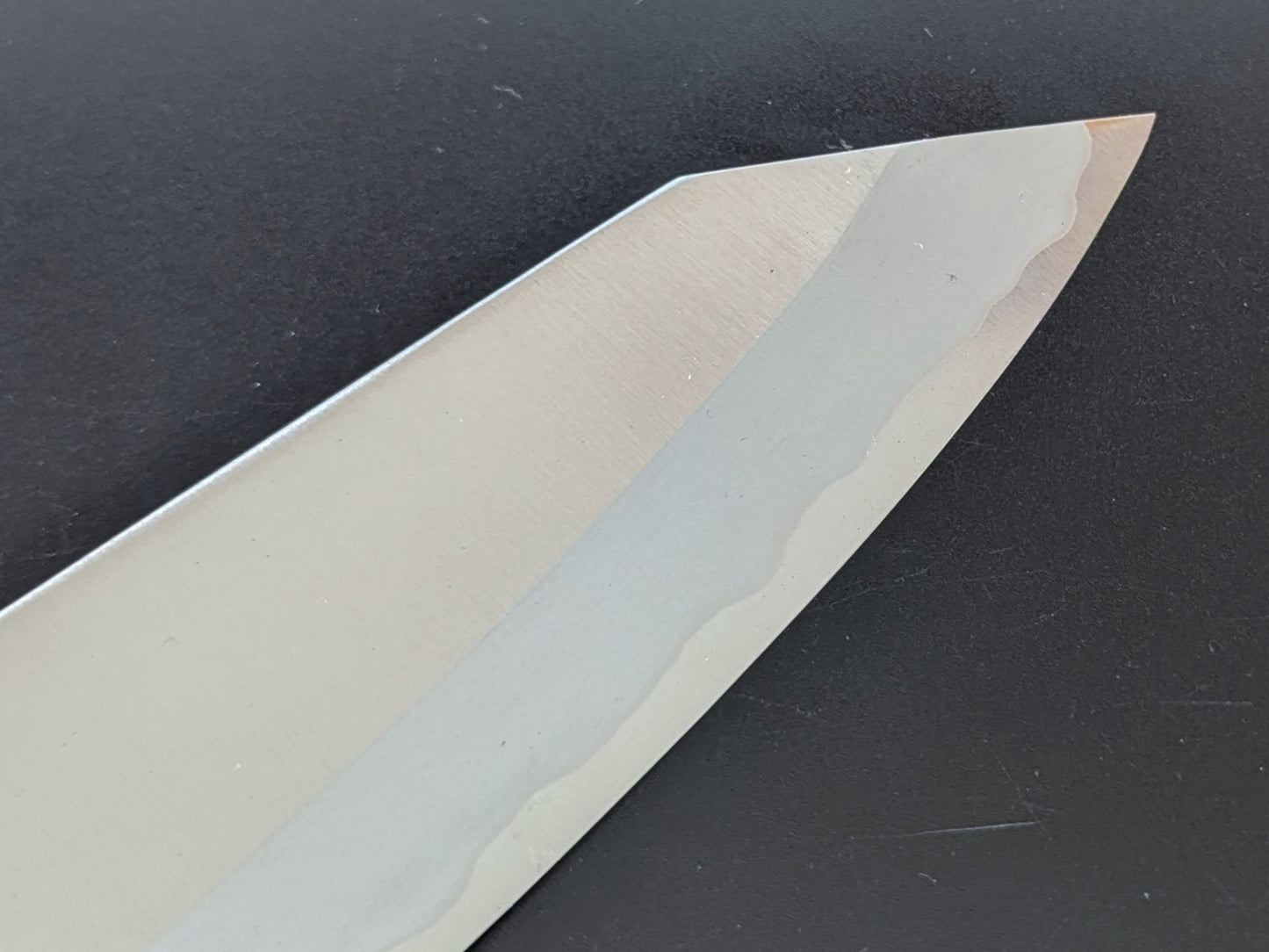 Sadamasa Aogami #2 Migaki Santoku revestido de acero inoxidable 165 mm