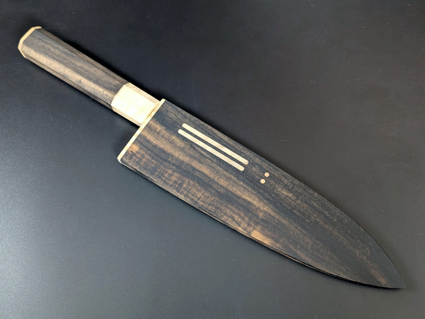 Yoshihiro ZA18 Damascus Santoku 180mm Premium Wood Sheath