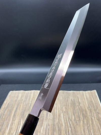Goh Umanosuke Yoshihiro Blue Steel #1 Wave Pattern Yanagi Kiritsuke 270mm (10.6in)