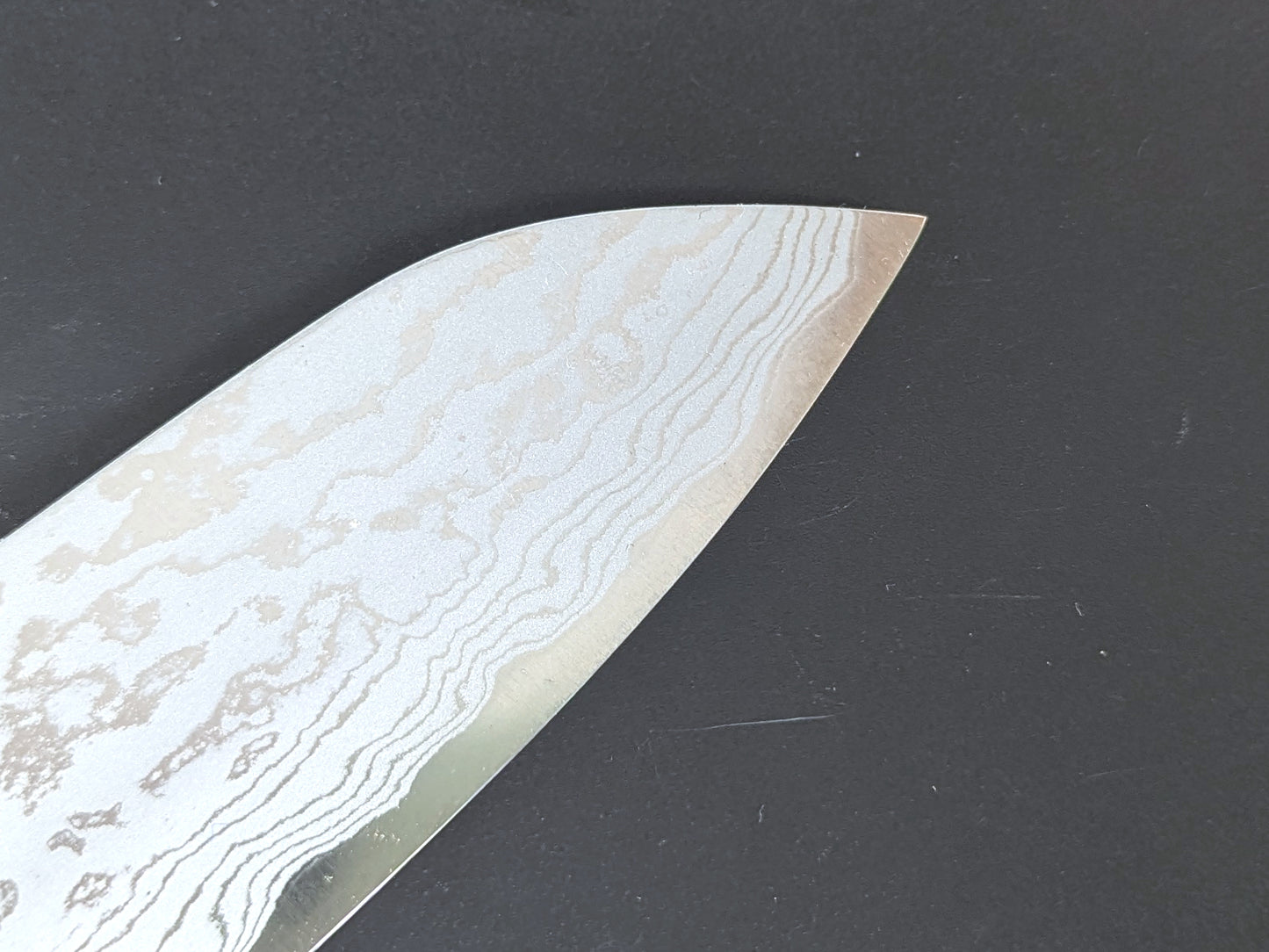Sadamasa Damasco Aogami #2 Migaki Santoku 165mm