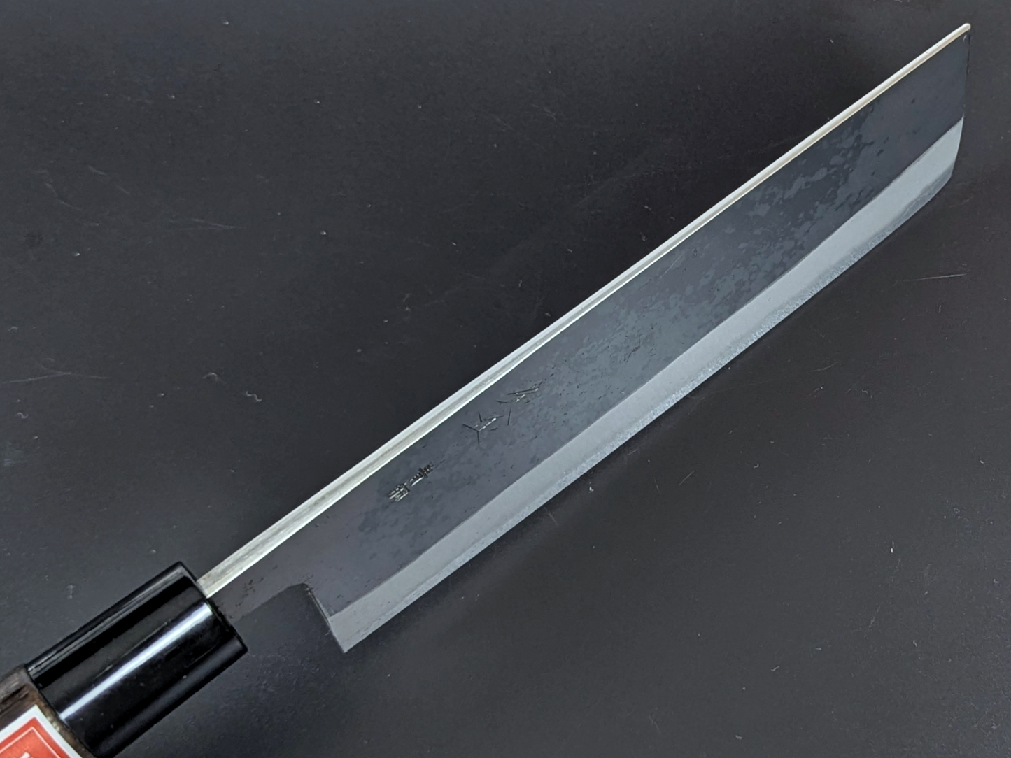 Sadamasa Stainless Clad Aogami #2 Kurouchi Nakiri 165mm