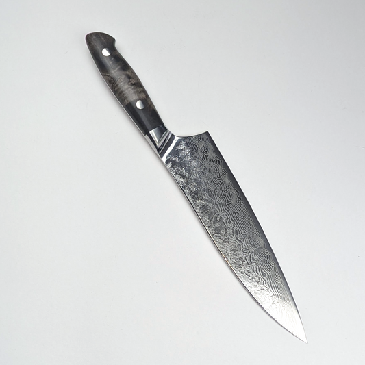 Enkyu SG2 Gyuto 210mm Quince Burl Wood Handle with Bolster