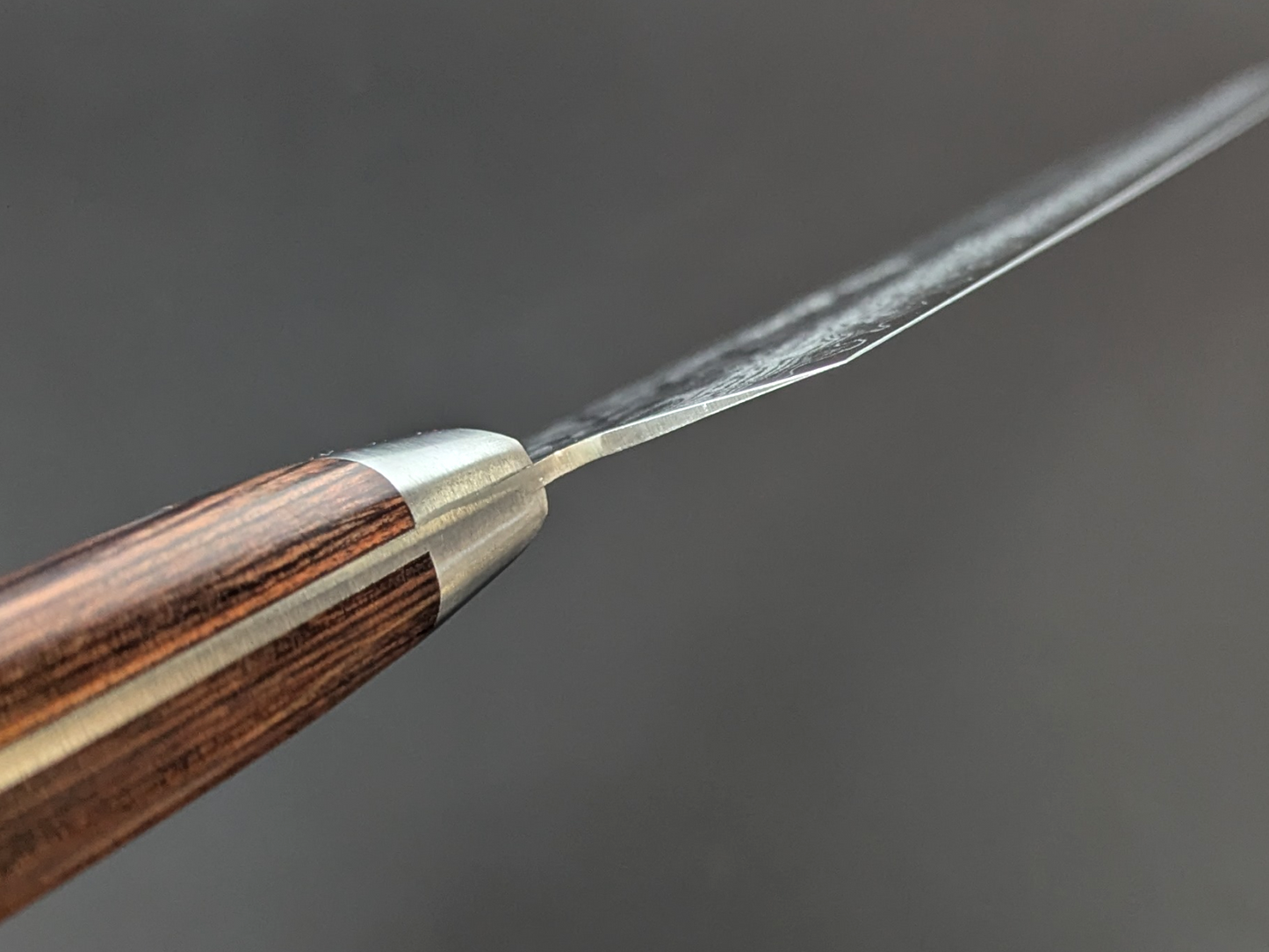 Yoshihiro VG10 Tsuchime Damascus Gyuto 210mm Mahogany Plywood Handle