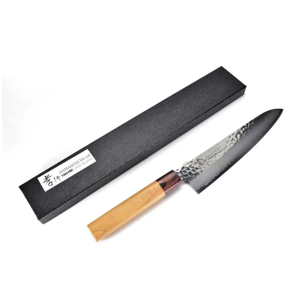 Sakai Takayuki VG10 Tsuchime Damascus Gyuto, Zelkova Handle