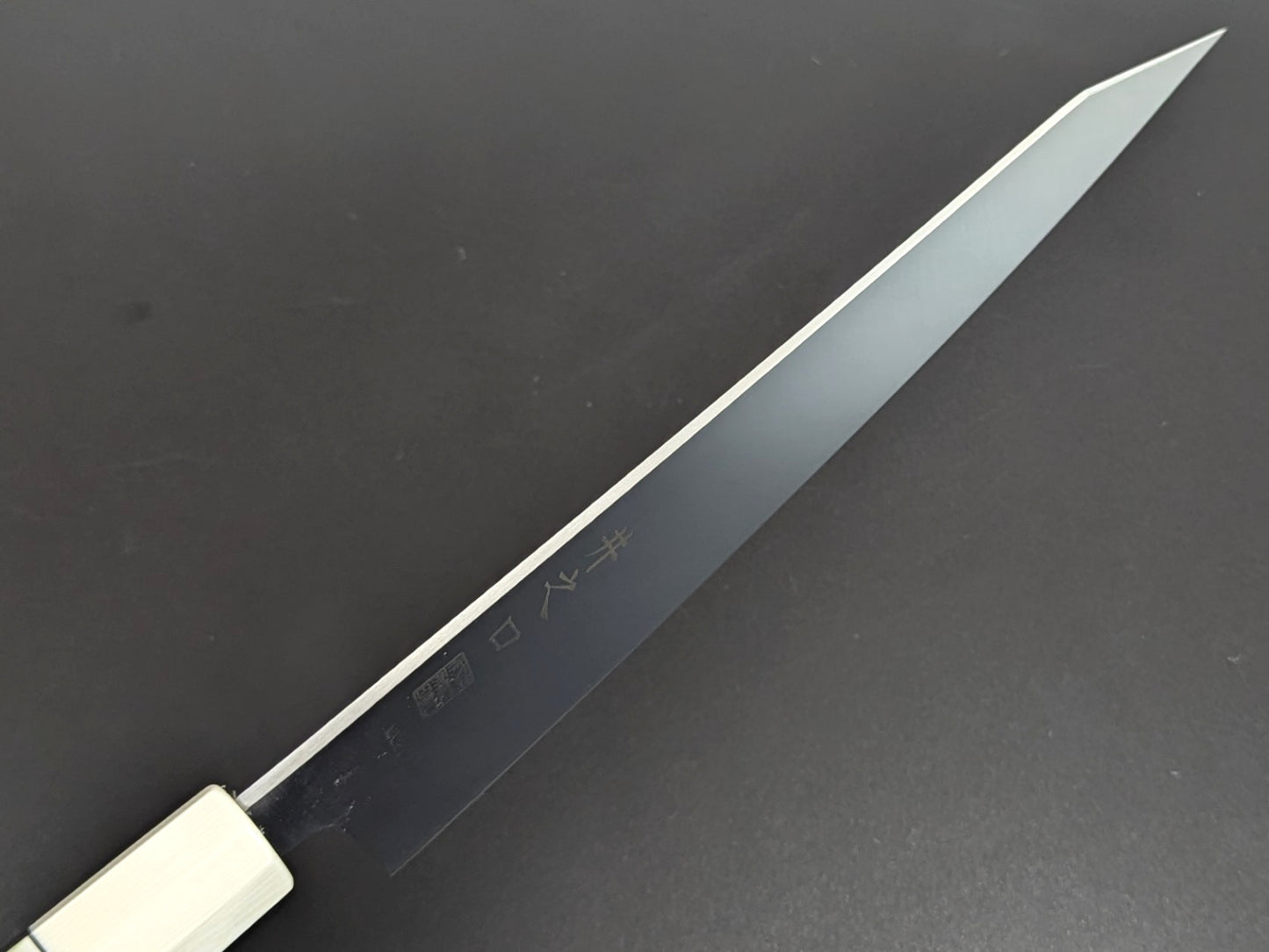 Inoguchi AUS8 Kiritsuke Santoku 210mm Wine Red Handle