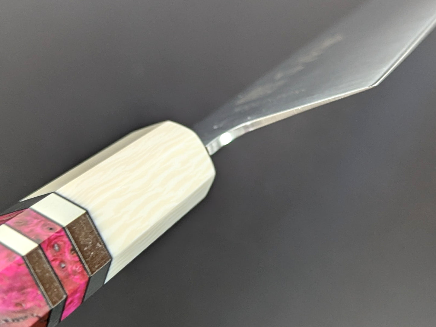 Inoguchi AUS8 Kiritsuke Santoku 210mm Wine Red Handle