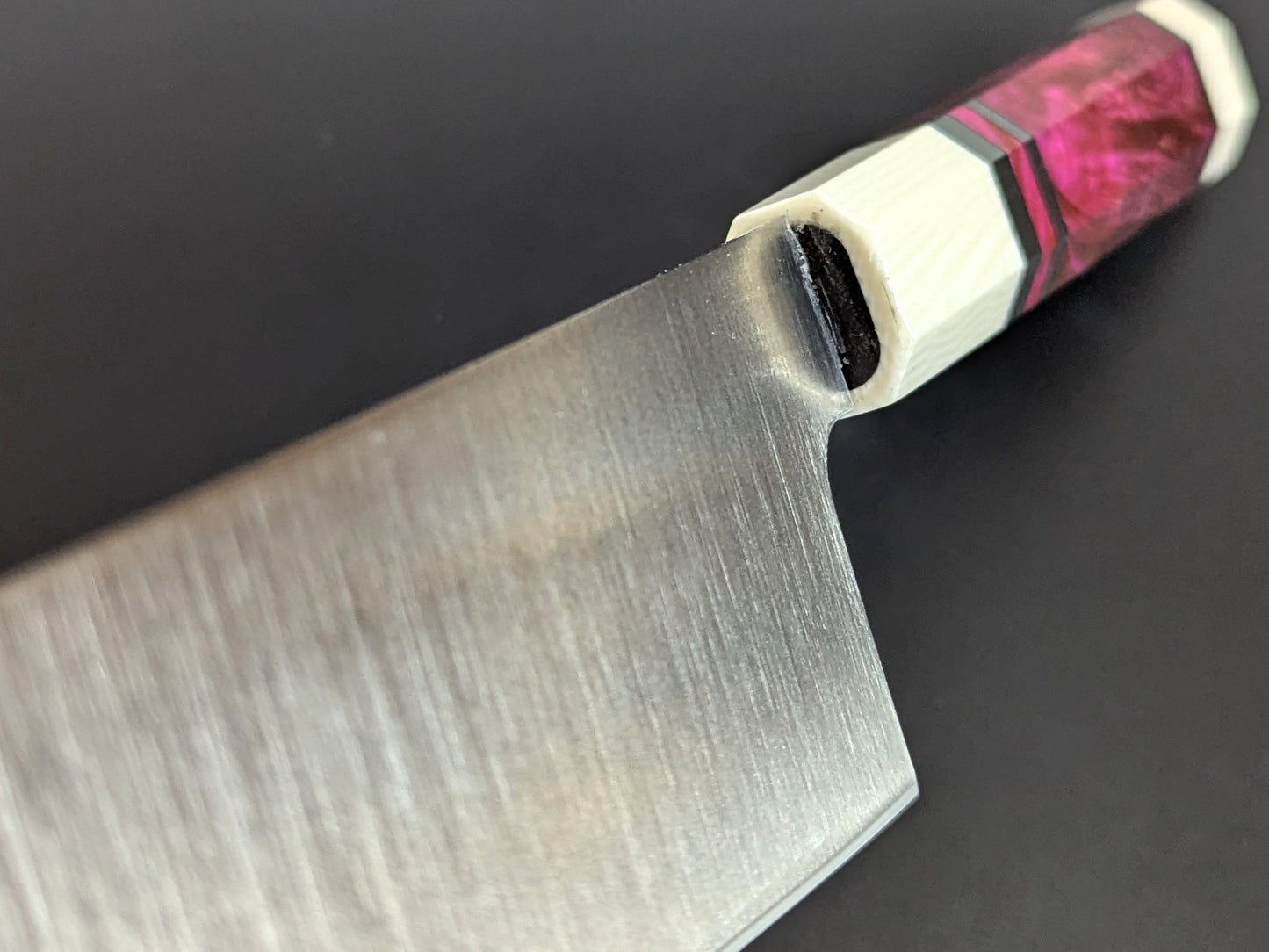 Inoguchi AUS8 Kiritsuke Santoku 210mm Wine Red Handle