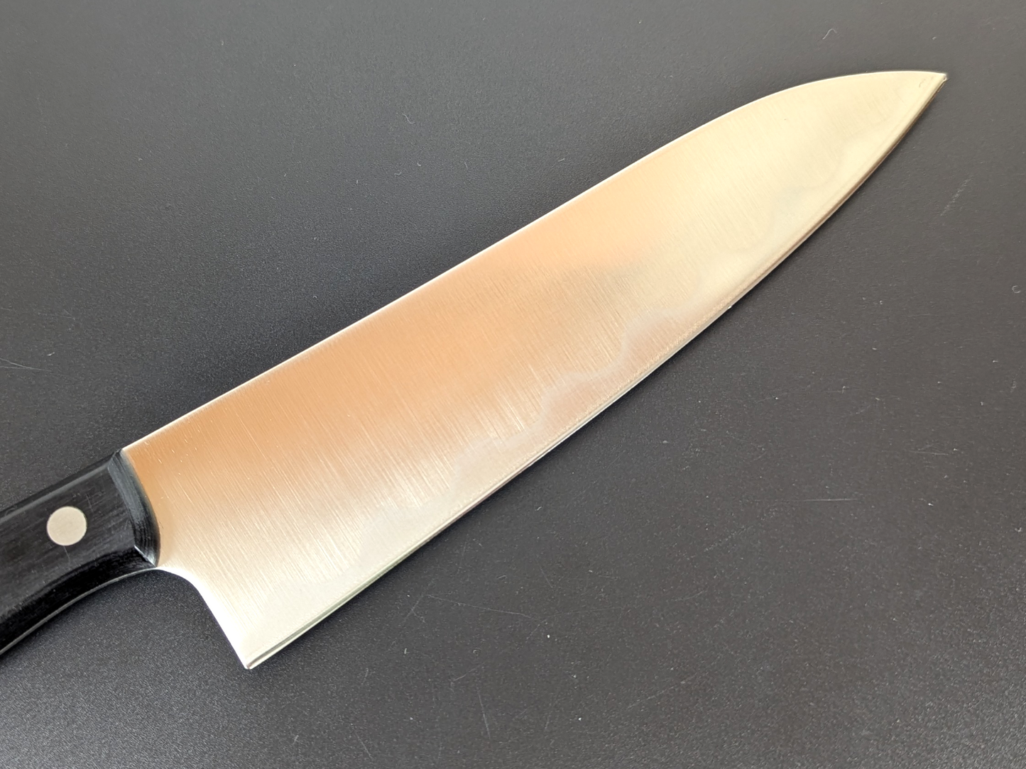 Inoguchi Ginsan Wave Gyuto Black Plywood Handle