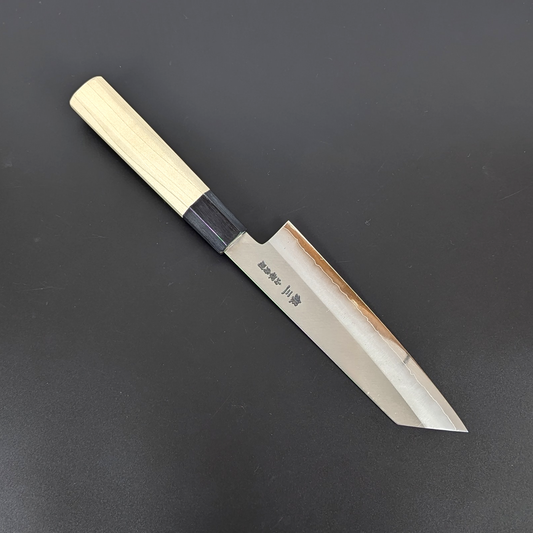 Yamatsuka Hamono Ginsan Kasumi Kiritsuke Santoku 180mm Magnolia Handle