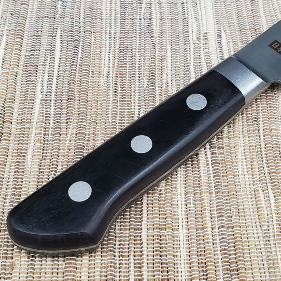 Yoshihiro SK4 Steel Santoku 180mm (7.08in) Black Plywood Handle