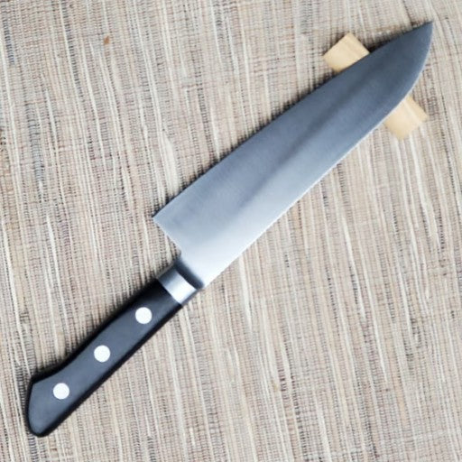 Yoshihiro SK4 Steel Santoku 180mm (7.08in) Black Plywood Handle