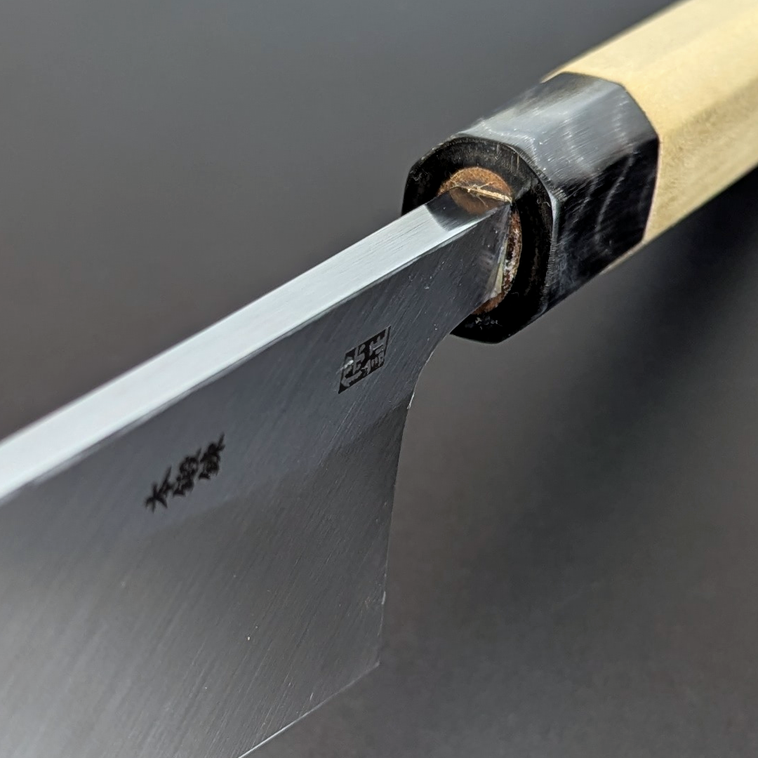 Goh Umanosuke Yoshihiro Shirogami#2 Garasaki (Boning Knife) Magnolia Handle & Sheath