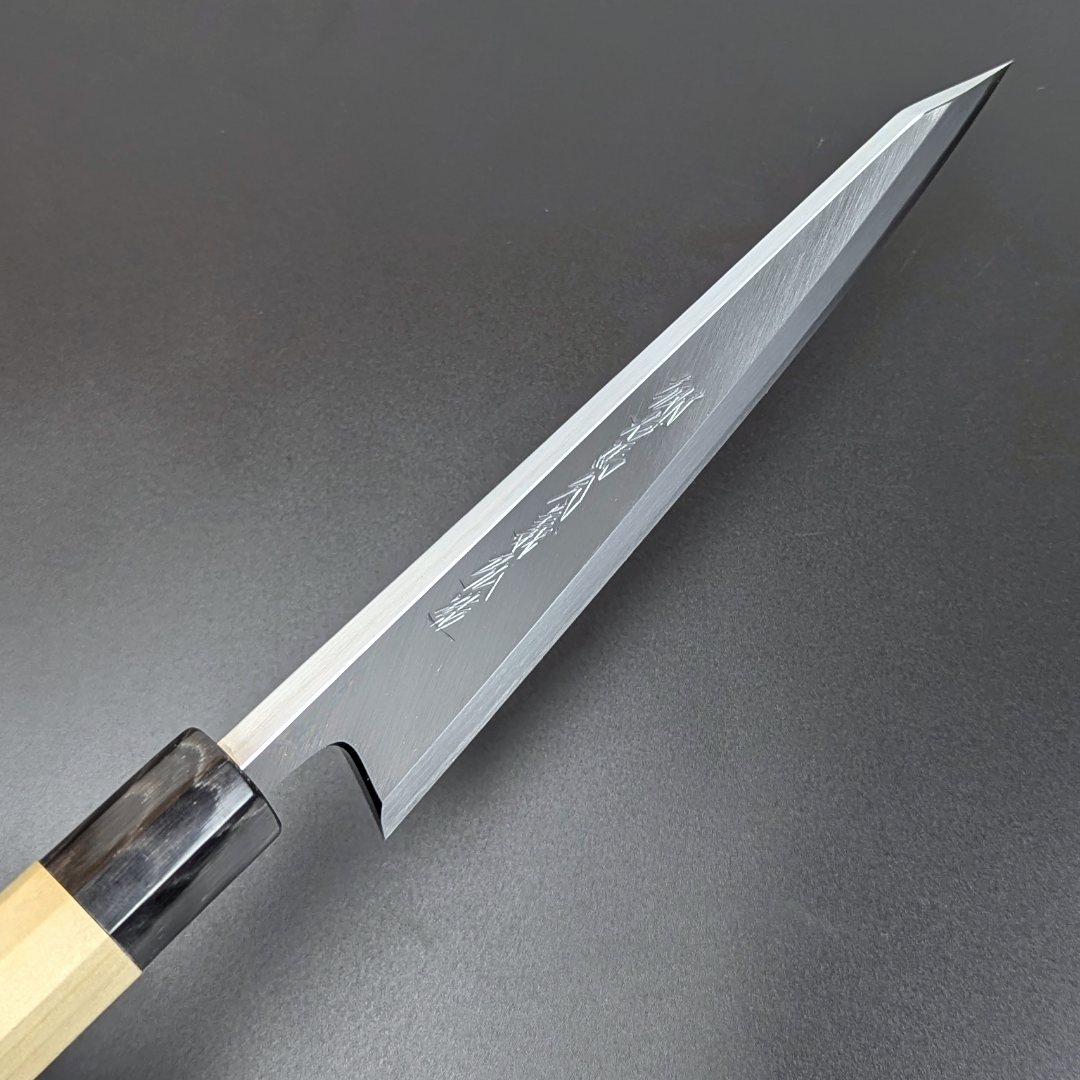Goh Umanosuke Yoshihiro Shirogami#2 Garasaki (Boning Knife) Magnolia Handle & Sheath