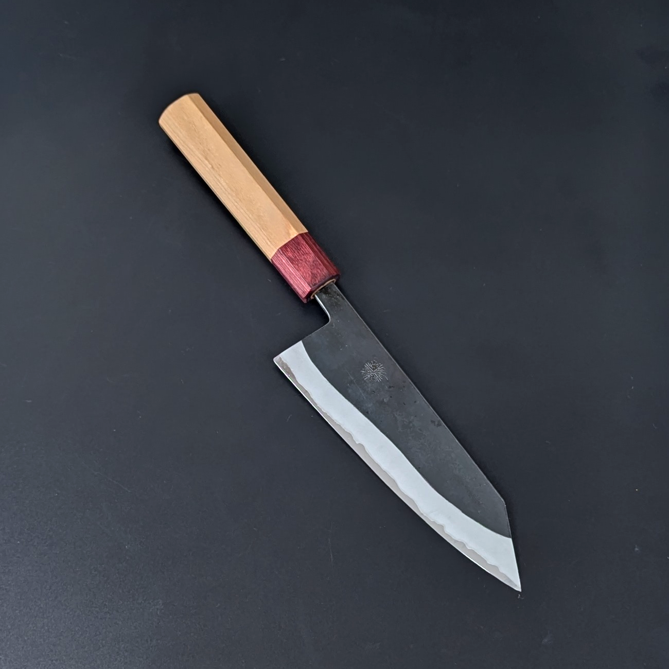 a yuichi Yuuwa Aogami #2 Kurouchi Santoku 165mm (6.49in) Cherry Handle