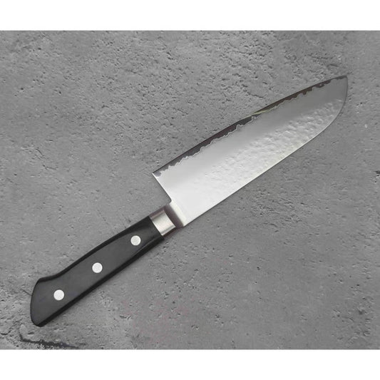 Yoshihiro VG5 Santoku mit gehämmertem Sandstrahl-Finish, 165 mm (6,5 Zoll)