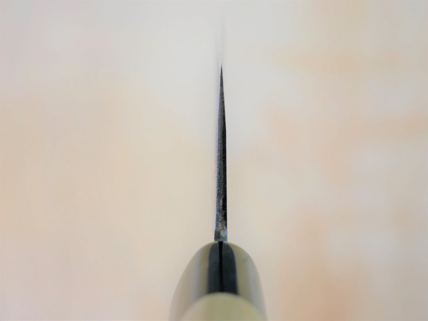 Heel of 165mm Sirogami No.2 kurouchi Nakiri forged by Takahashikusu