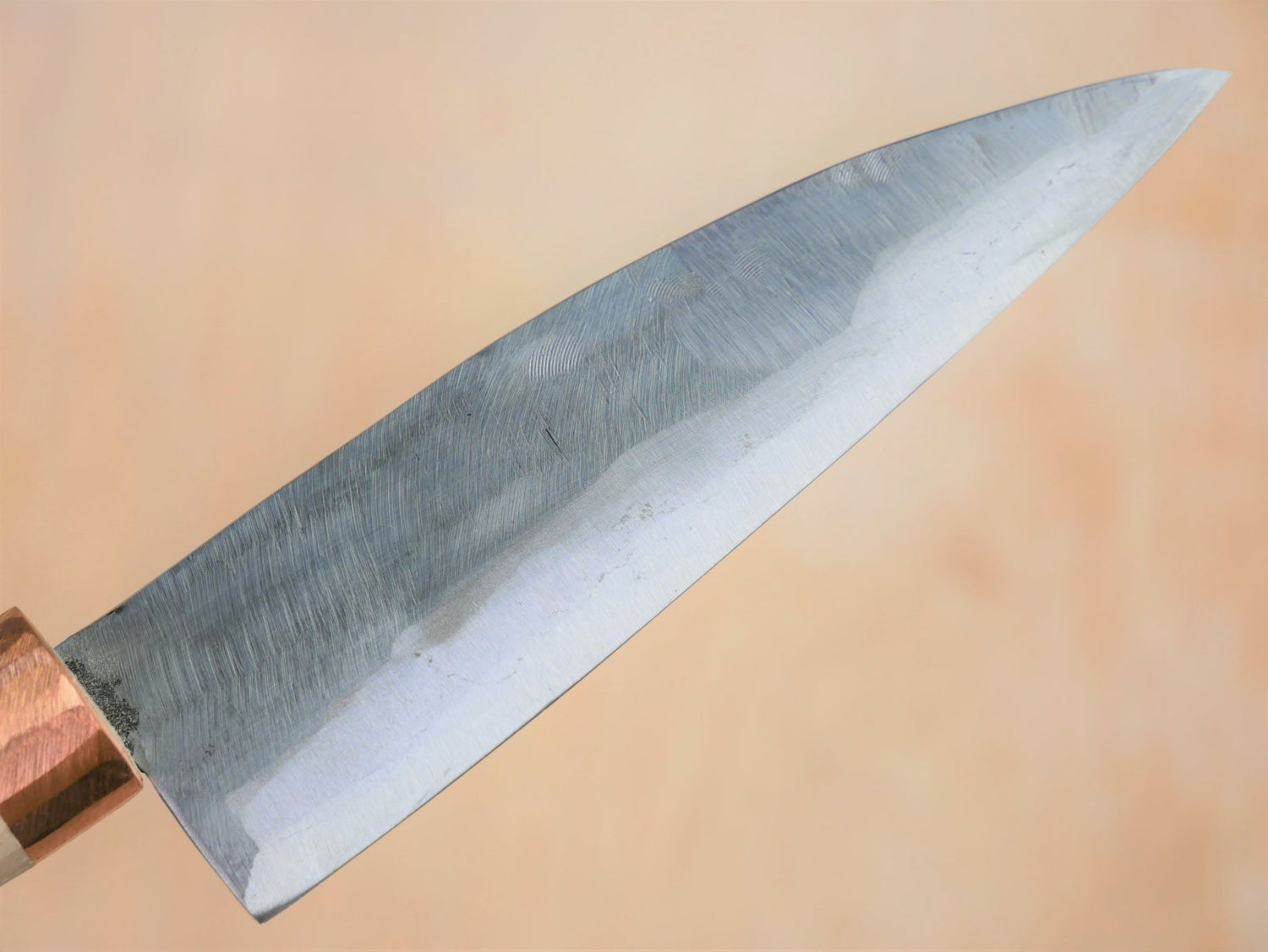 Blade of 130mm Shirogami No.3 Santoku made by Tsutomu Takahashi
