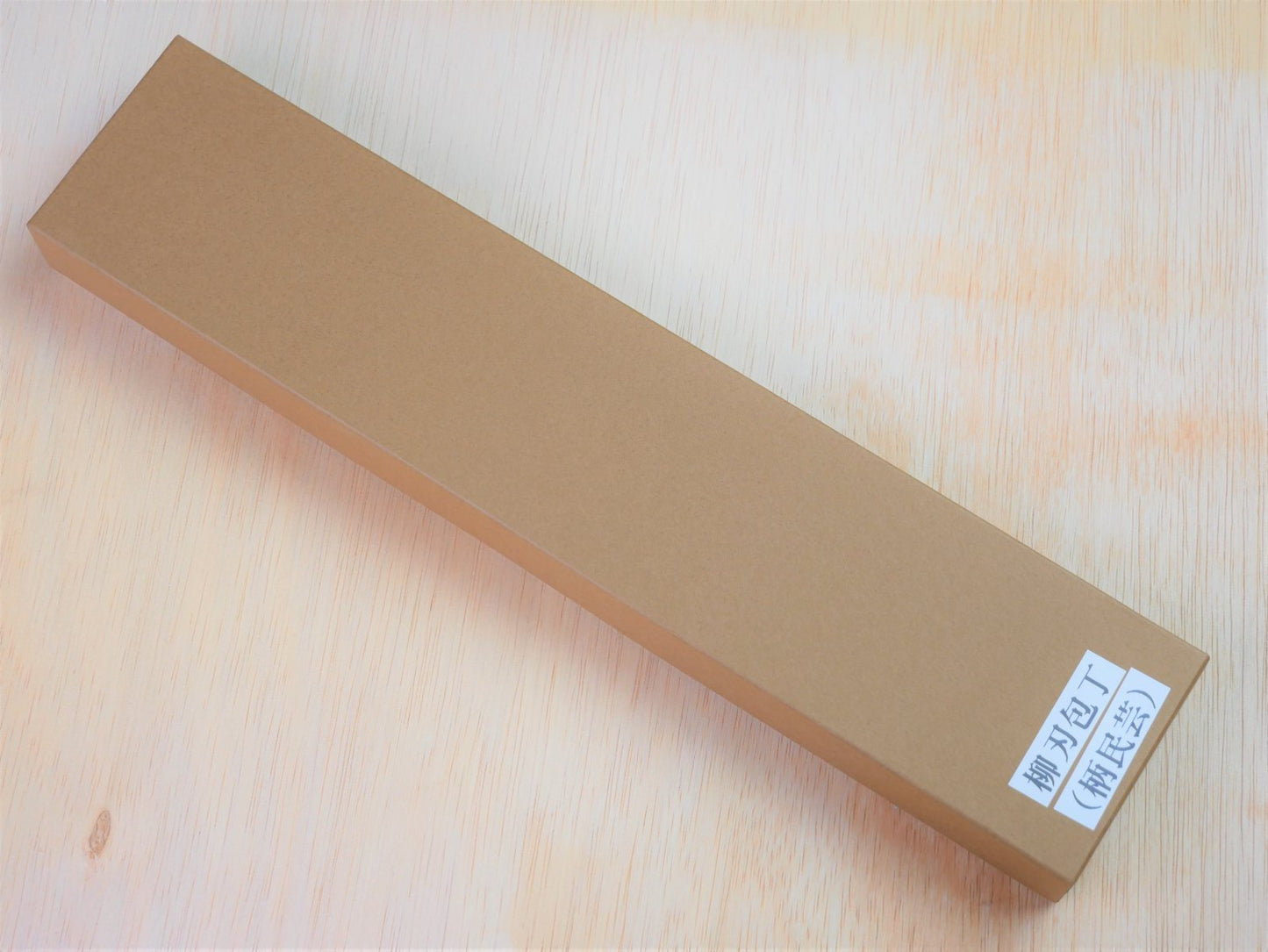 Package of 180mm Shirogami No.3 Yanagiba forged by Tsutomu Takahashi