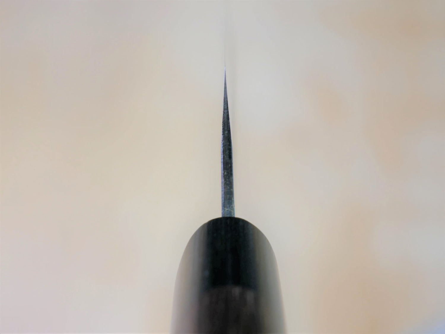 Heel of 180mm Aogami No.2 Kurouchi Gyuto forged by Yasuaki Taira