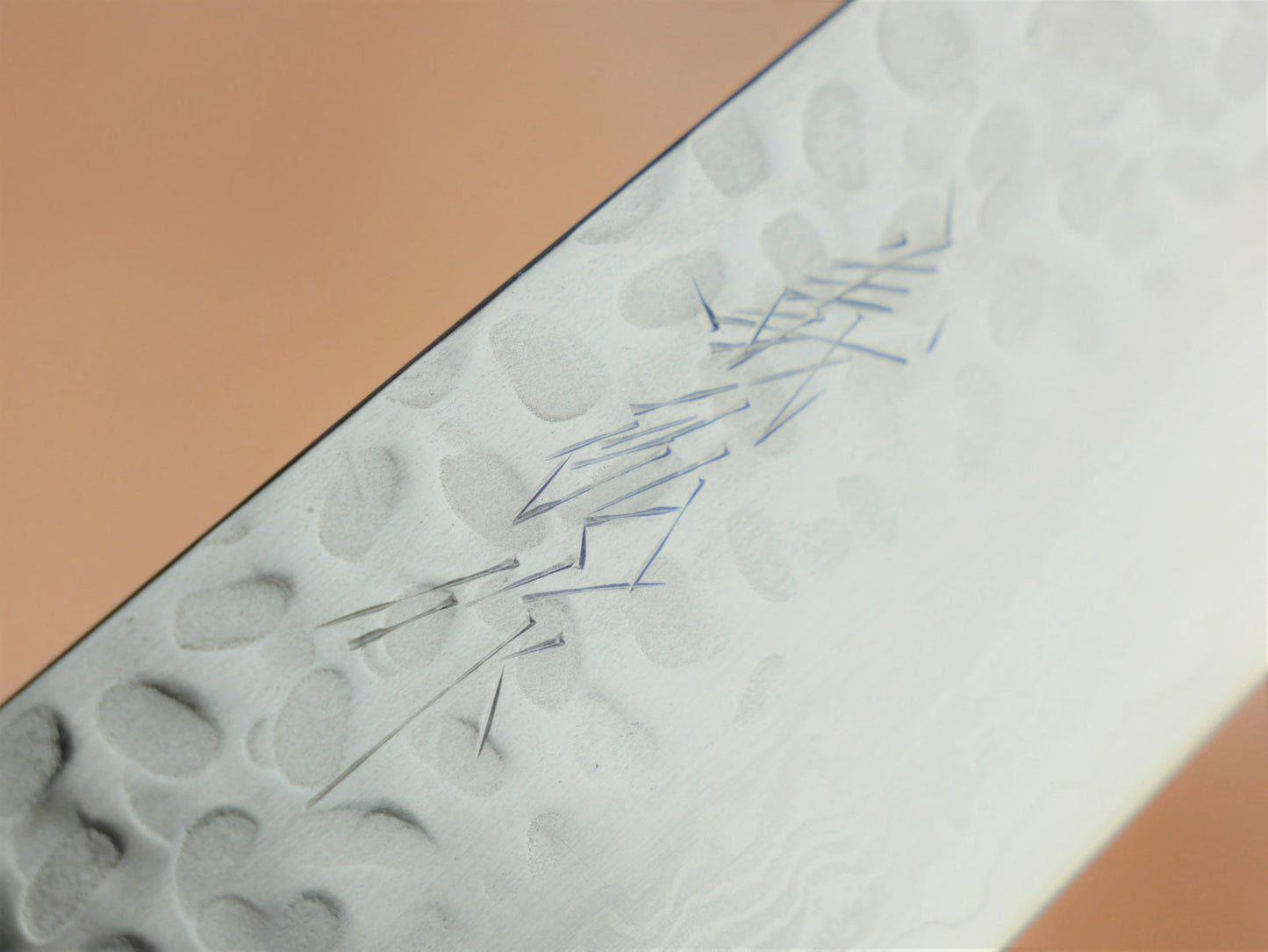 Maker's mark on blade face of 180 mm VG10 hammered Gyuto forged by Yamawaki Hamono