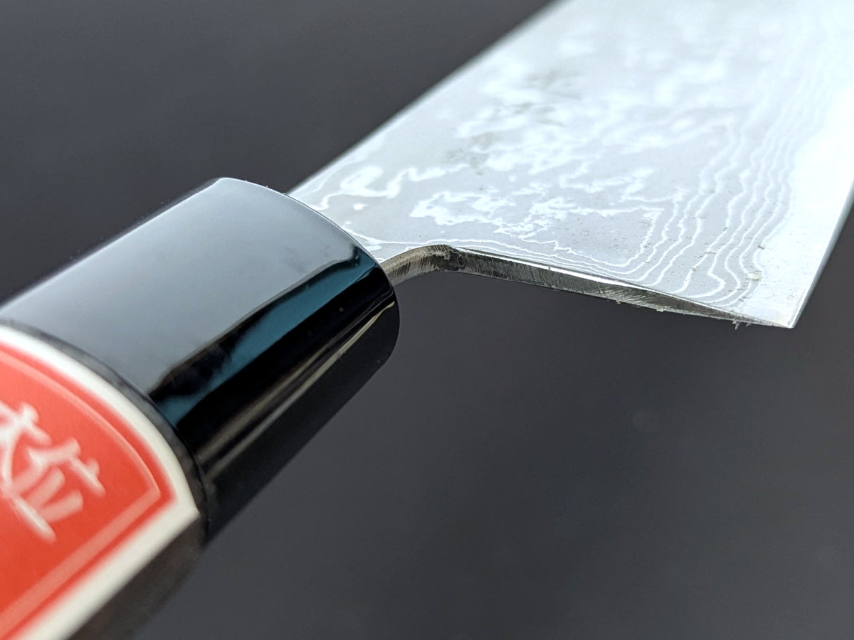 Sadamasa Damascus Aogami #2 Migaki Santoku 165mm