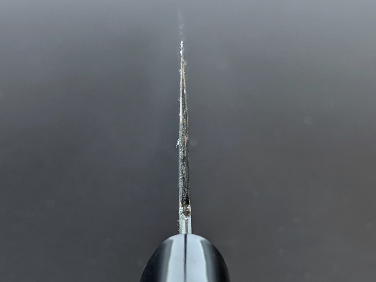 Sadamasa Damascus Aogami #2 Kurouchi Kiritsuke Santoku 165mm