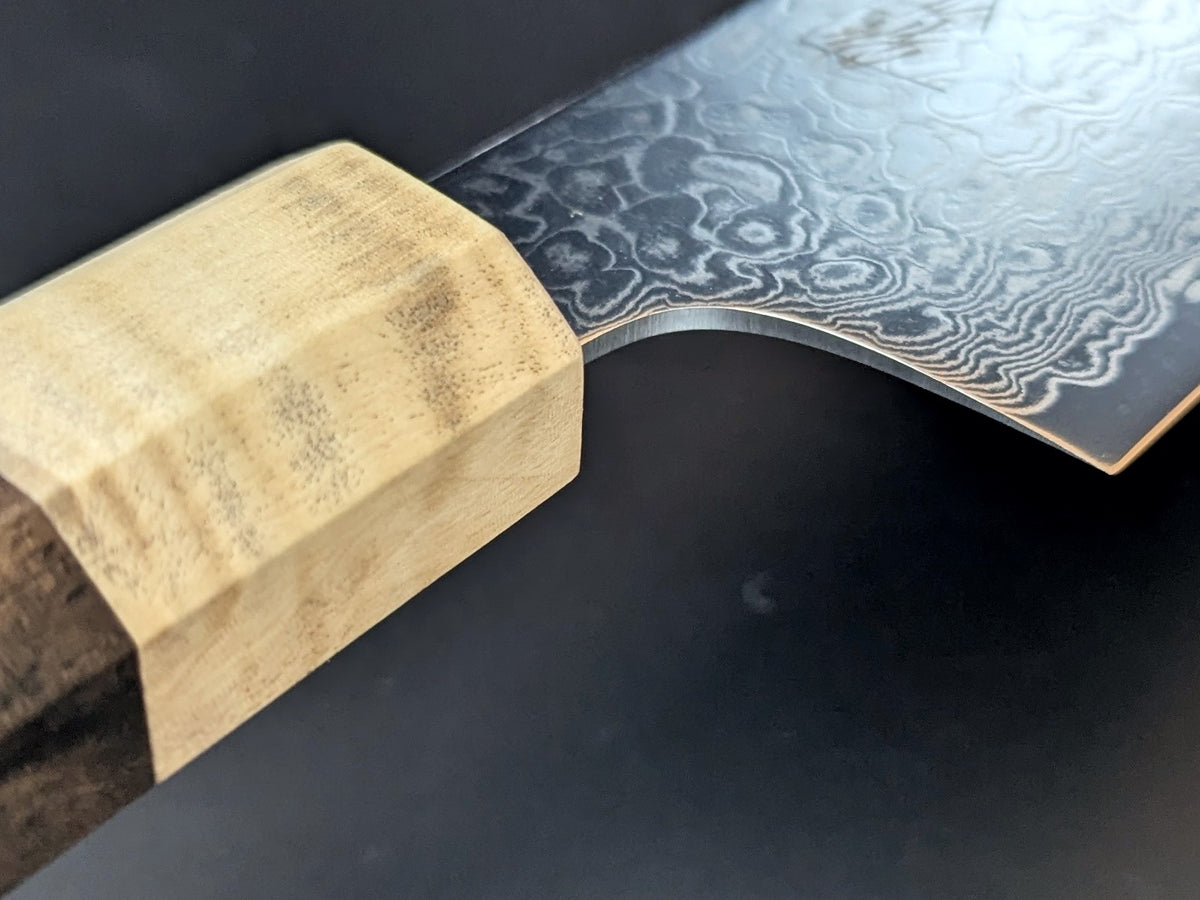 Yoshihiro ZA18 Damascus Santoku 180mm Premium Wood Sheath