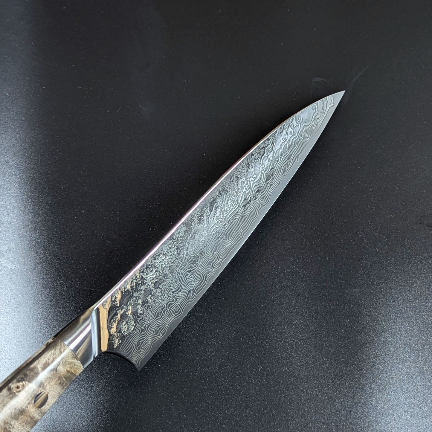 Enkyu SG2 Gyuto 210mm Quince Burl Wood Handle with Bolster
