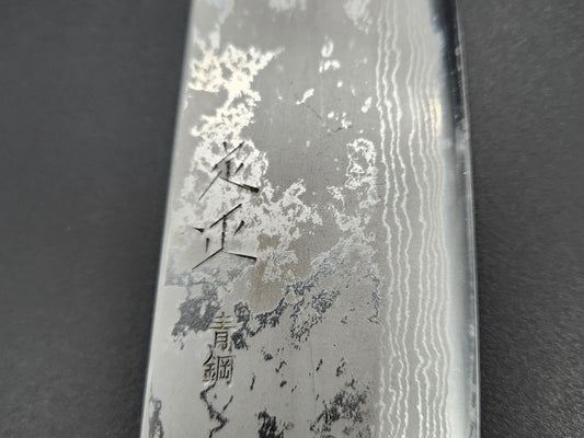 Sadamasa Damasco Aogami #2 Migaki Santoku 165mm