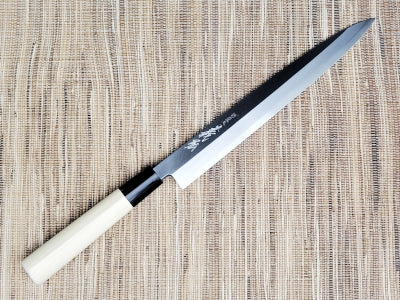 Goh Umanosuke Yoshihiro Acero blanco n.º 2 Kasumi-togi Yanagiba 240 mm - 300 mm (9,4 in - 11,8 in)