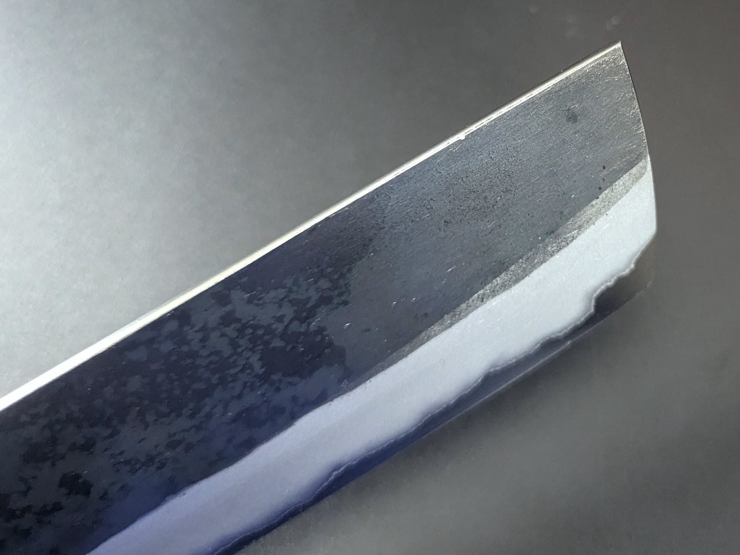 Sadamasa Stainless Clad Aogami #2 Kurouchi Nakiri 165mm