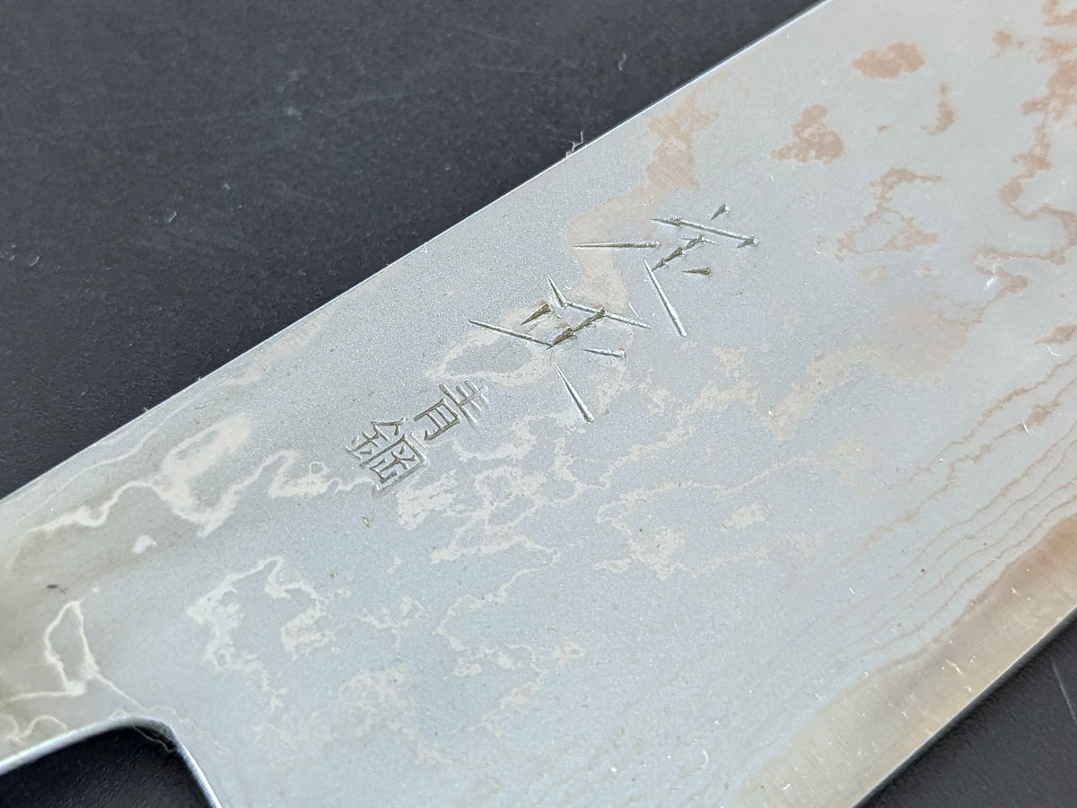 Sadamasa Damascus Aogami #2 Migaki Santoku 165mm