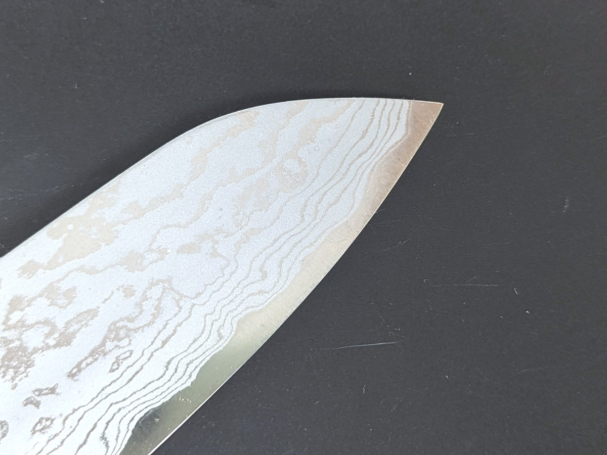 Sadamasa Damascus Aogami #2 Migaki Santoku 165mm