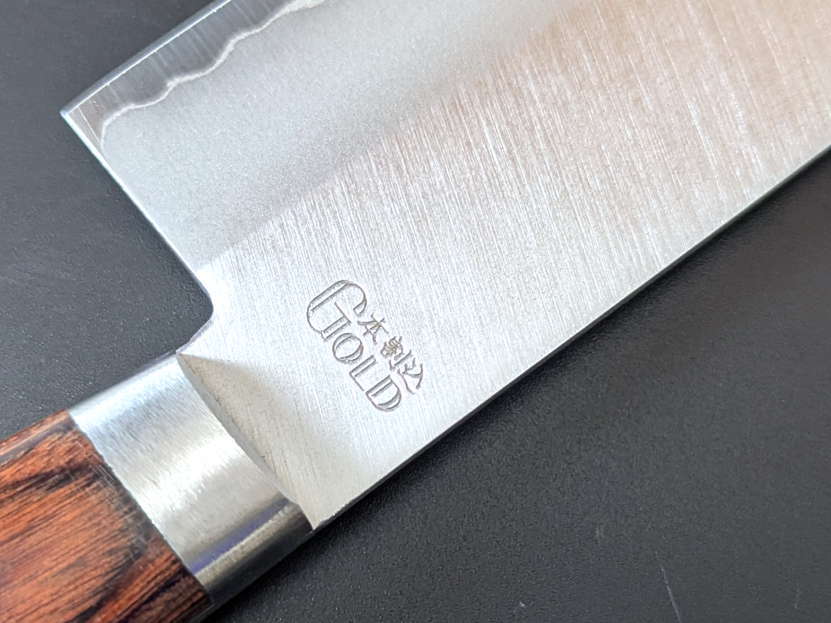 Yoshihiro VG1 Nakiri, 160 mm (6,29 Zoll), Griff aus Mahagoni-Sperrholz