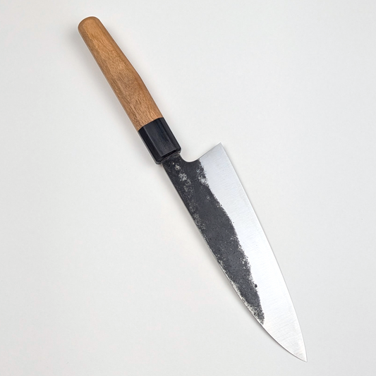 Asano Fusataro Weißer Stahl #1 Kurouchi Gyutoku 185 mm (7,28 Zoll)