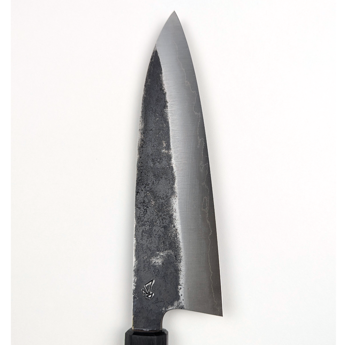 Asano Fusataro Weißer Stahl #1 Kurouchi Gyutoku 185 mm (7,28 Zoll)