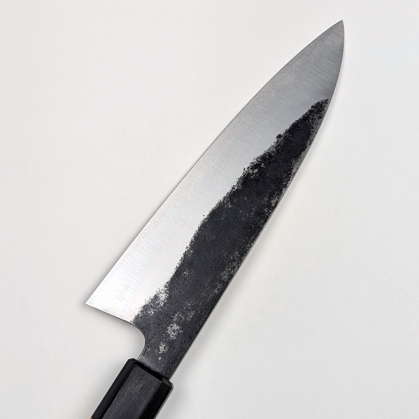 Asano Fusataro Weißer Stahl #1 Kurouchi Gyutoku 185 mm (7,28 Zoll)