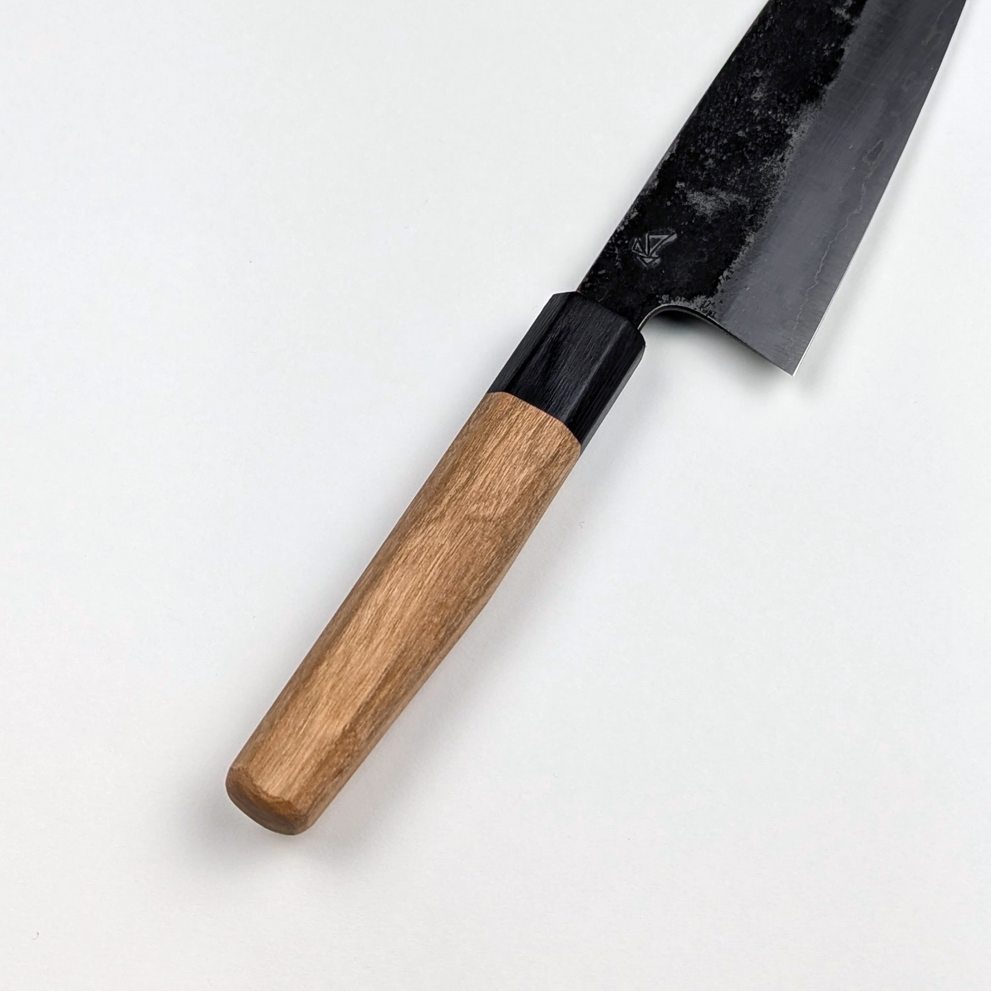 Asano Fusataro Weißer Stahl #1 Kurouchi Gyutoku 185 mm (7,28 Zoll)