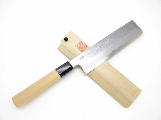 Goh Umanosuke Yoshihiro Blue Steel #1 Suminagashi Usuba 180mm Magnolia Handle