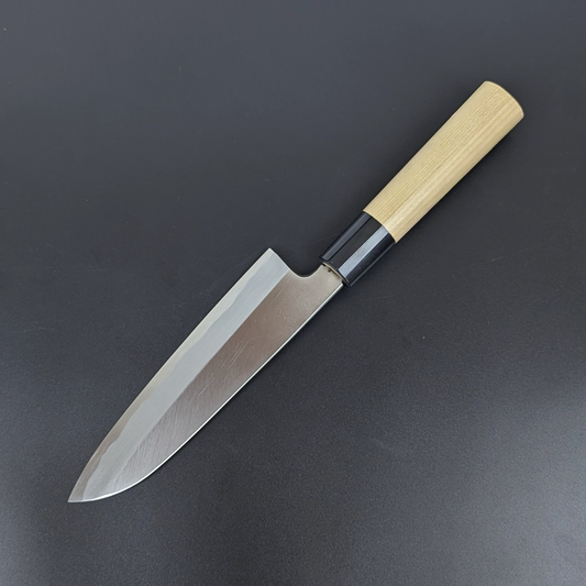 Enami Uchihamono weißer Stahl #2 Kataba Santoku 180 mm Magnoliengriff
