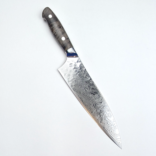 Enkyu SG2 Gyuto 210mm Quince Burl Wood Handle with Bolster