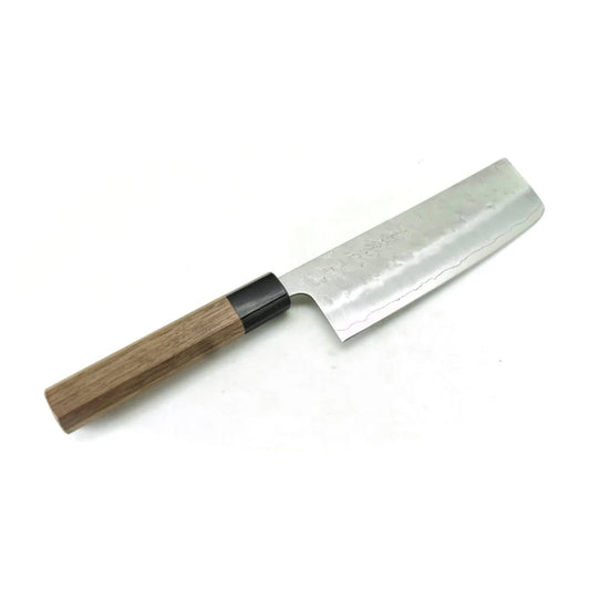 Yoshihiro Ginsan Nashiji Nakiri 165mm Walnut Handle